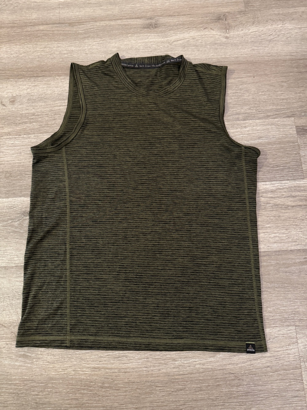 Prana Olive Striped Athletic Tank